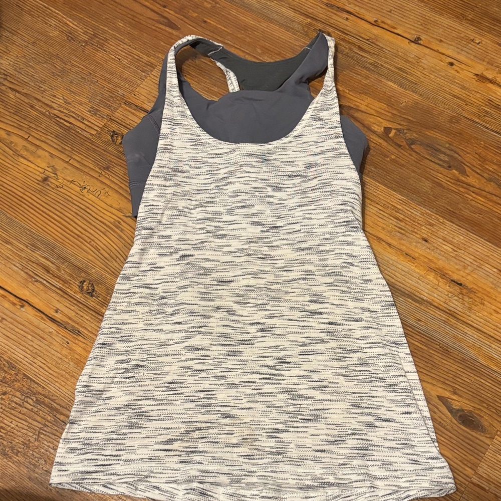 Gray Patterned Women's Tank Top